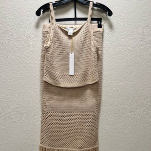 REVOLVE House of Harlow Cream Knit Two Piece Set size S